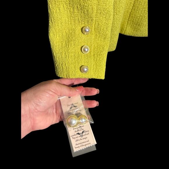 Nanette Lepore Double Breasted Citrine Blazer NWT Size 10 - Picture 6 of 10